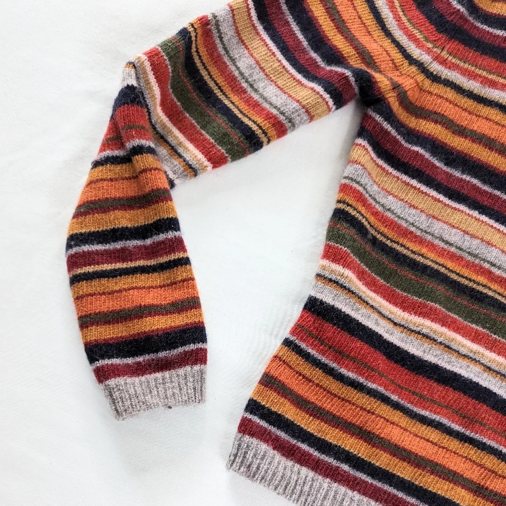 Oxford Fulham Retro Lambswool Stripe Turtleneck Sweater - Picture 3 of 8